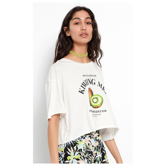 Funky Buddha Γυναικεία κοντομάνικη μπλούζα